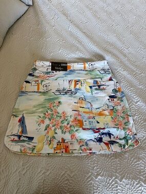 Walter Hagen White Mini Skirt with Coastal Floral & Sailboat Print